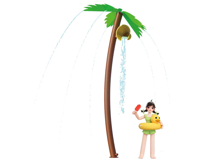 椰子樹(shù)倒水桶