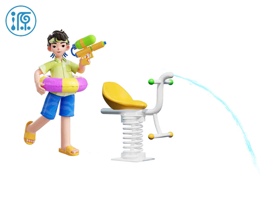 噴水搖馬|戲水小品